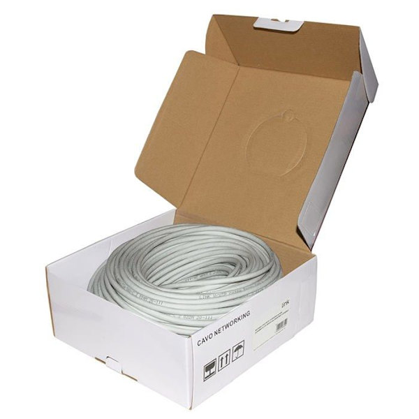 Länk - LK6A100 - Nätverkskabel Kat. 6A oskärmad UTP AWG24 Halogen flexibel grå färg 100 m