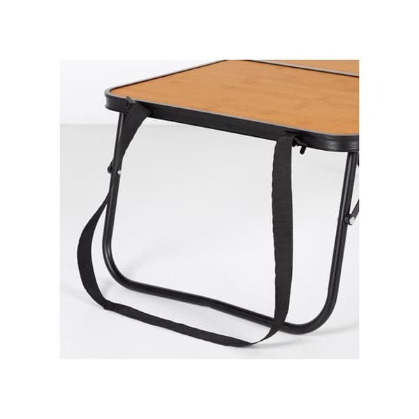 Fällbord - AKTIVE - 60x40x25 cm - Bambueffekt - Aluminiumstruktur - Stöder 20 kg - Säkerhetslås Bambu