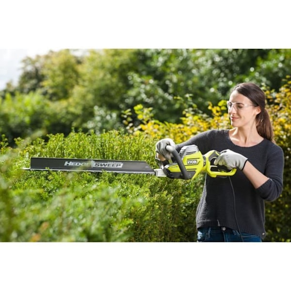 Elektrisk häcksax med sladd 800 W RYOBI RHT8165RL - blad 65 cm - mellanrum 34 mm - roterande bakhandtag - HedgeSweep™