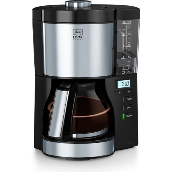 Melitta Look V Timer svart programmerbar kaffebryggare - 10 koppar - Automatisk avstängning