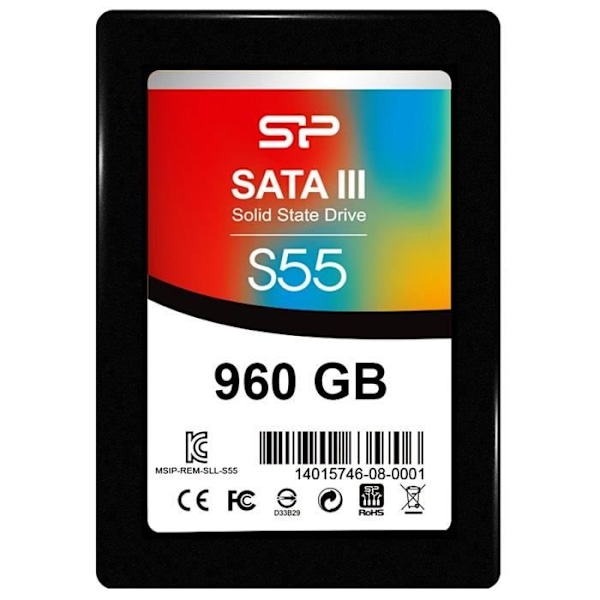 SILICON POWER SSD - SATAIII (TLC) - S55 - 960 GB - 7 mm 2,5" ingångsnivå