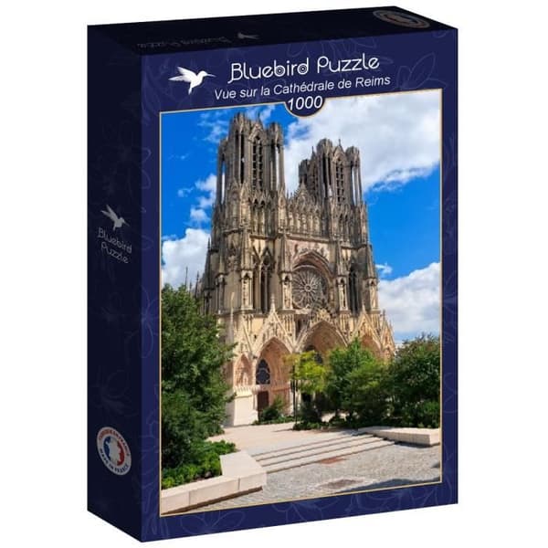 Bluebird Pussel Utsikt över Reims katedral - 1000 bitar