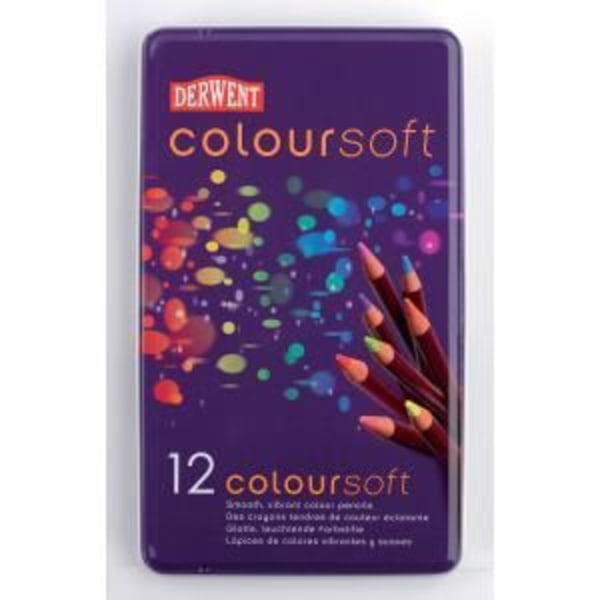 Derwent Coloursoft Pencil - Plåt 12 Assorted (Se…