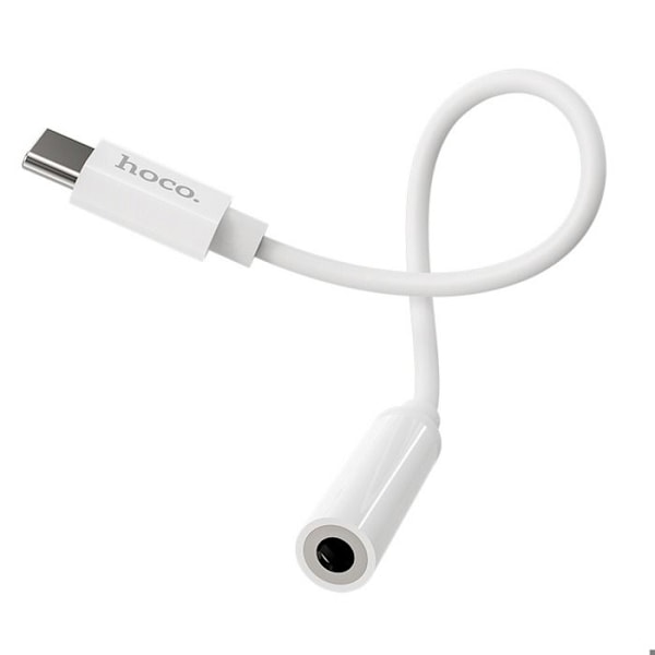 Hoco - Ljudkabeladapter (LS30) - Typ-C till Jack 3,5 mm - Vit