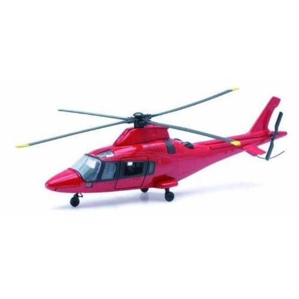 Miniatyrfordon - NEW RAY - Aw 109 Agusta Helikopter - Röd/vit - Skala 1/43 röd vit