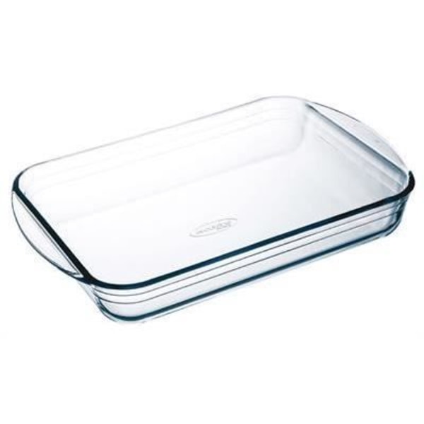 Rektangulärt fat - Arcuisine - 32 X 20 cm - Borosilikatglas - Vit - Rektangulär