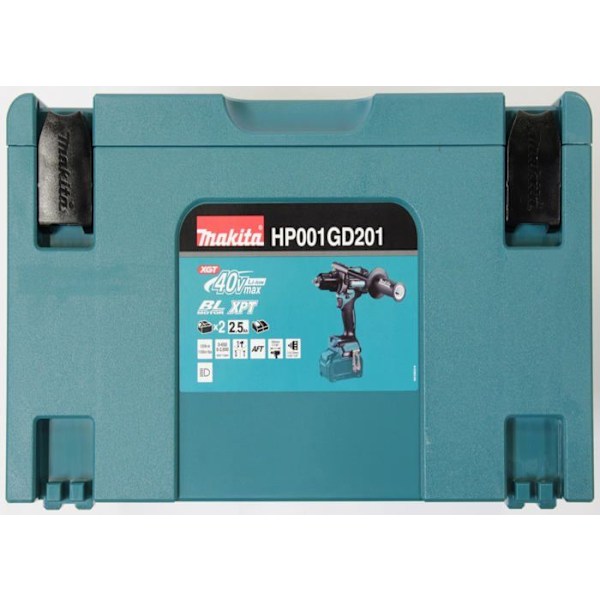 Slagskruvdragare 40 V max Li-Ion 2,5 Ah XGT Ø 13 mm MAKITA - HP001GD201