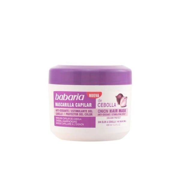 Hårmask - Babaria - Lök - 400 ml - Antioxidant - Färgskydd