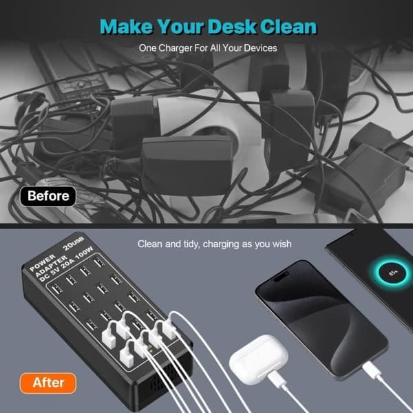 USB-laddare 20 portar - sccvee