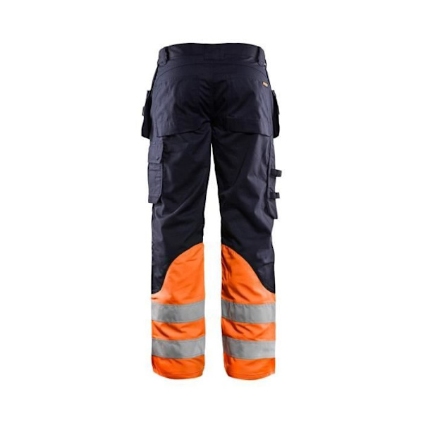 Arbetsbyxa - BLAKLADER - Marin/neonorange - Brandbeständig - Herr - Multinormer Marinblå/neon orange 46