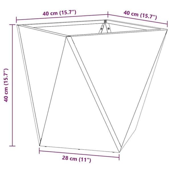 Galvaniserad stålplanteringslåda - vidaXL - 2 delar - Silver - 40x40x40 cm - Montering krävs - Robust