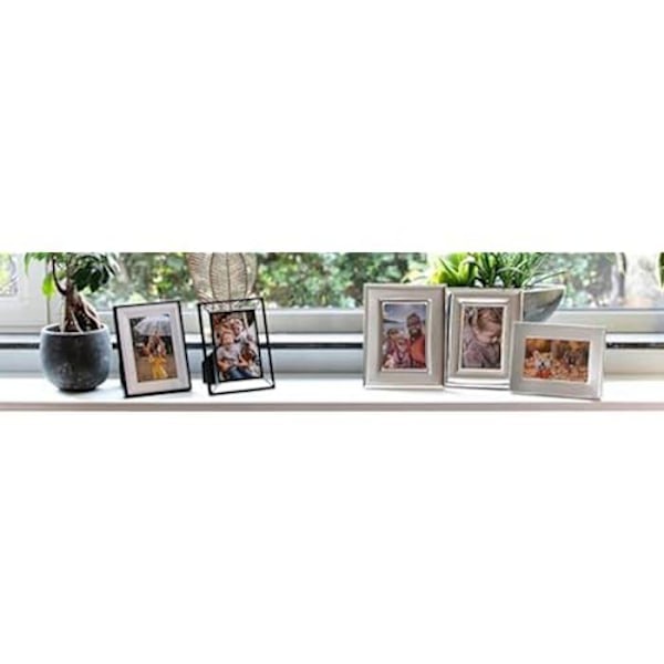 Ramar - Zilverstad - Prisma - 10x15 cm - Matt svart - Modern design Svart
