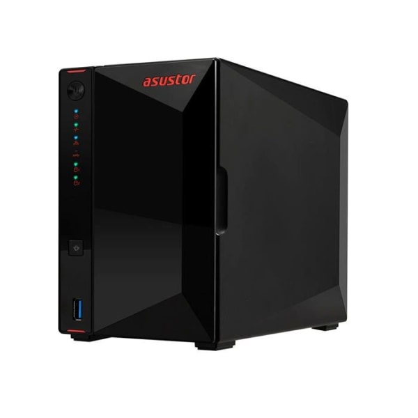 Asustor - AS5202T/2G/3Y/44T-EXOS/MONTERA - AS5202T 2GB NAS 44TB (2X 22TB) EXOS, sätter ihop och testar med SE ADM installerat