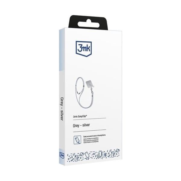Grå silverfärgad 3MK Easy Clip Cover Rope