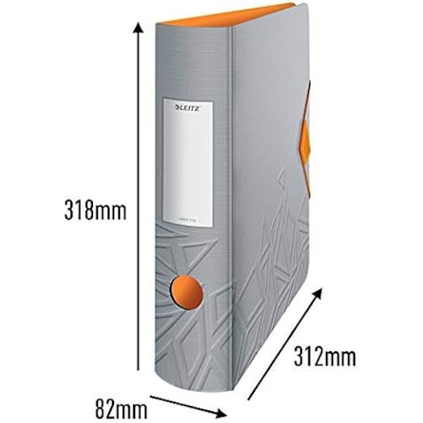 Häxe med rygg - LEITZ - Urban Chic - A4 - 82mm - Elastisk stängning - Lätt polyfoam Grå