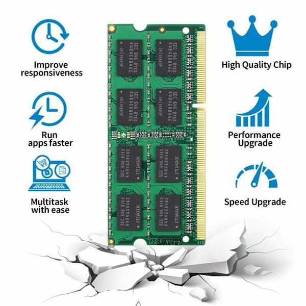 Motoeagle DDR3L-1600 SODIMM PC3L 12800S 8GB DDR3L 1600MHz 8GB PC3 12800S 204-pin CL11 1,35V Bärbar datorminne RAM