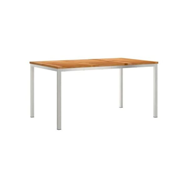 Matbord i teakträ - vidaXL - 150x90x75 cm - Brun - Massivt teakträ - Rektangulär brun