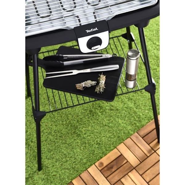 TEFAL EasyGrill XXL Elgrill på ben, Stor yta, Justerbar termostat, Samtidig tillagning, BG921812 Svart