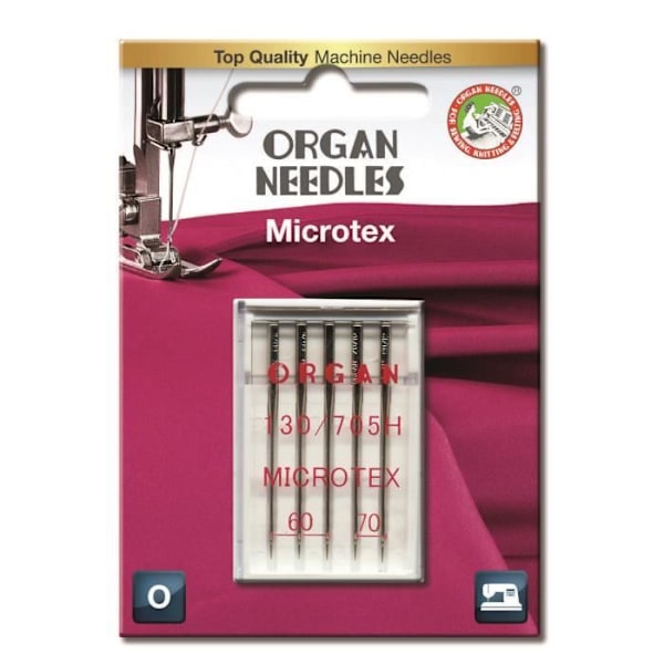 Symaskinsnålar för orgel, Microtex, storlek 60-70 Diverse nålar