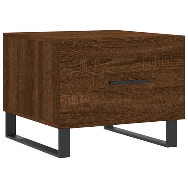 vidaXL Soffbord 2 st Brun Ek 50x50x40 cm Konstruerat trä 829459