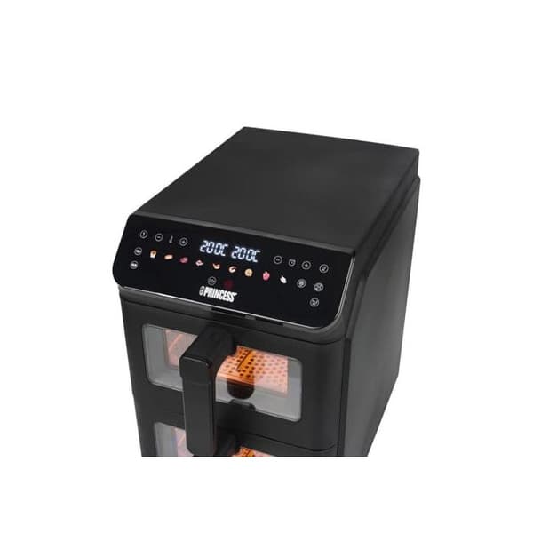 Luftfritös - PRINCESS - Princess 182490 Stack - Dubbel zon 11,2 L - 3000 W - 11 program Matte svart
