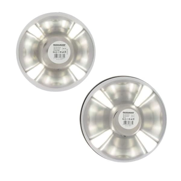 Set med 2 blandskålar i rostfritt stål 20,5 och 25 cm Fackelmann Basic Rostfritt stål