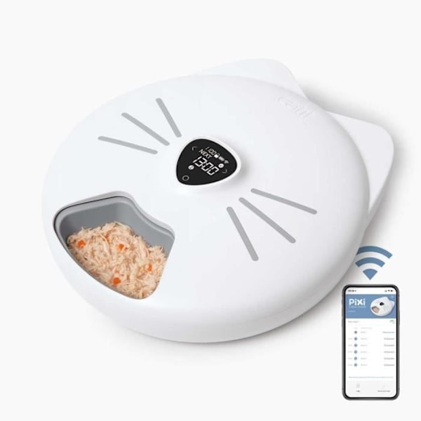 Anslutbar kattmatdistributör - CATIT - PIXI SMART - 6 x 170ml - LCD-touchskärm - Med kylblock