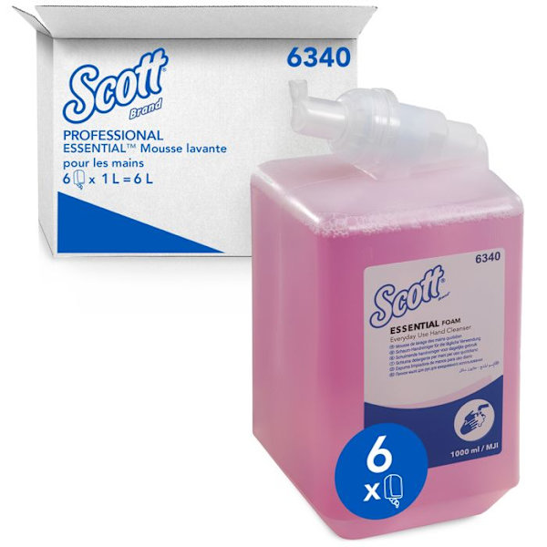 Scott Essential 6340 doftande handtvättskum för daglig användning - 6 refills x 1 liter