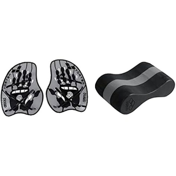 Hand Paddles - ARENA - Vortex - Ergonomiska - Justerbara Remmar - Muskelförstärkning argent-svart