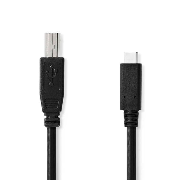 USB-kabel - Nedis - CCGL60650BK10 - 1m - USB-C hane - USB-B hane - 480 Mbps
