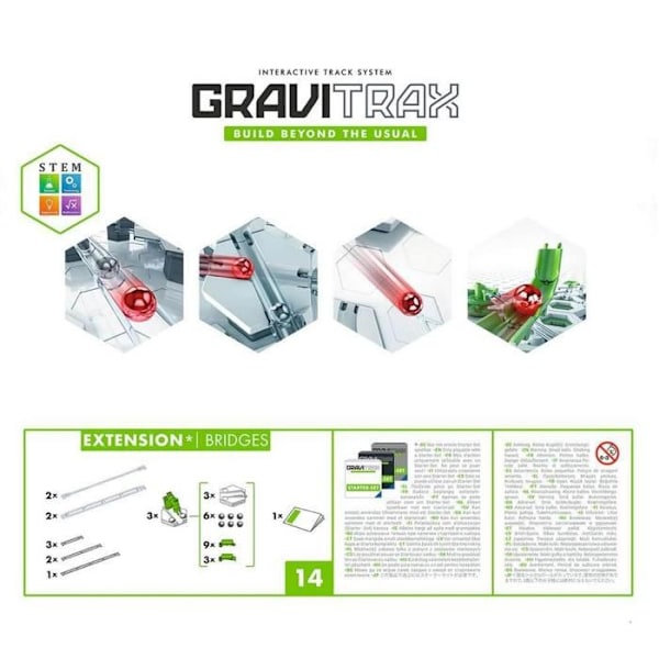 GraviTrax - Expansionsset: Broar och räls Flerfärgad