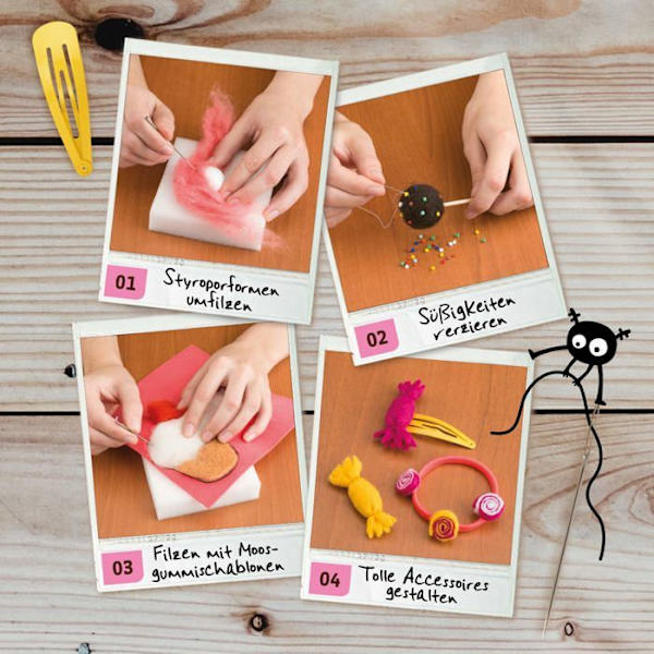 Kosmos - 604172 - Franckh- Bastelbox Filzwerkstatt: Susse Accessories mit der Nadel filzen