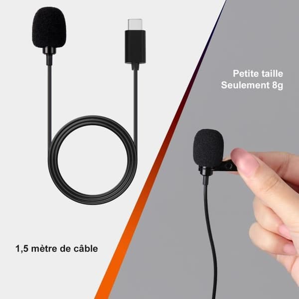 Micro Cravate - DAFODIL - MCP150 - USB-C - Omnidirektionell - Dynamisk - Trådad