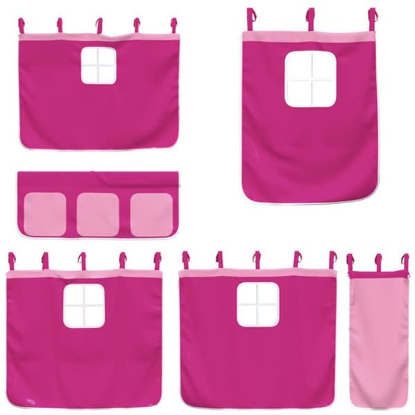 Rullgardiner för loftsäng rosa polyester Ros