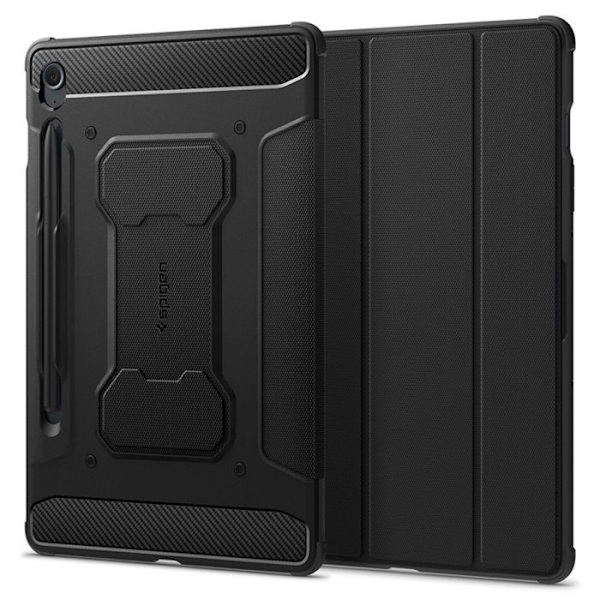 Skyddsfodral för Samsung Galaxy Tab S9 FE - Spigen Rugged Armor Pro - Svart