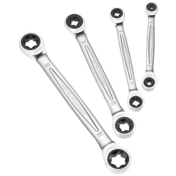 Ratsnyckelsats - FACOM - 464TX.J4PB - 4 E-TORX nycklar - Stål - Reversibelt mekanism