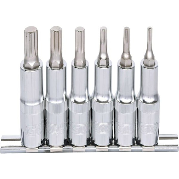 Ks verktyg 1/2" Set med vaso llaves med spets för multilaterala twisters (XZN) CHROMEplus, 6 st. M5-M14