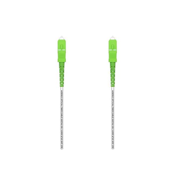 Fiber Optic Kabel - AISENS - A152-0499 - SC/APC-SC/APC - 15m - Vit Vit