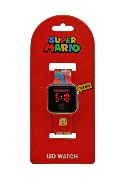 Klocka - Mario LED - LED-display - Röd - Format 12/24h