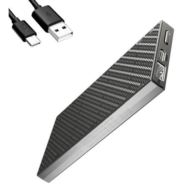 Externt batteri Nitecore NB10000 - 10000 mAh - 1 USB A-port & 1 USB C-port Grå