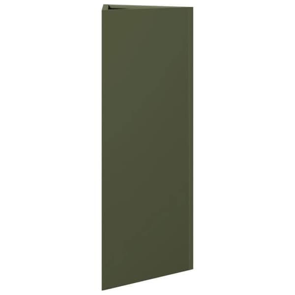 vidaXL Triangulär olivgrön kruka 30x26x75 cm stål 851149