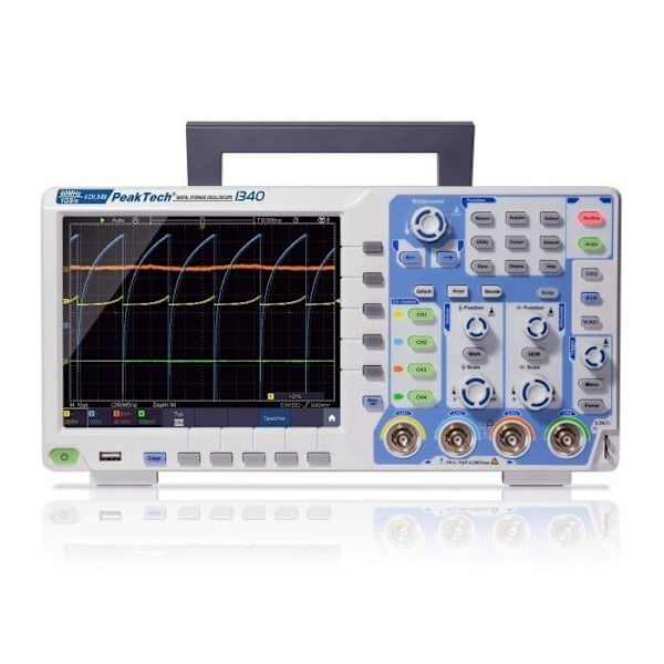 Oscilloskop - PEAKTECH - P 1340 - 4 kanaler - 60 MHz - 1 GS/s - 20 cm TFT-skärm Färg ej angiven