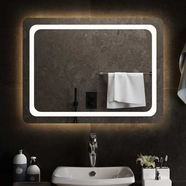 vidaXL LED badrumsspegel 80x60 cm 151787