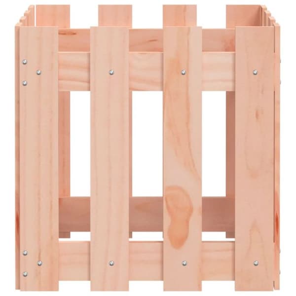 vidaXL Planteringsmaskin med staketdesign 40x40x40 cm Solid Douglas 832450