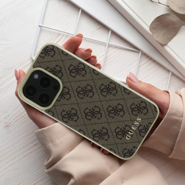 Coque pour iPhone 16 - Guess Hardcase 4G Charms Collection (GUHCP16SGF4GGR) - Noir