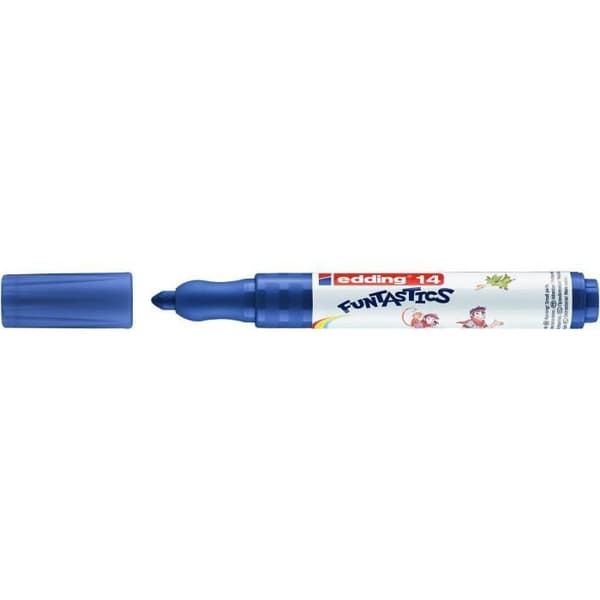 Färgpennor - EDDING - 14 - Spets 3 mm - Blå - Utan spår Blå