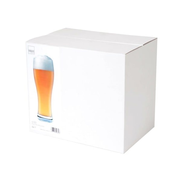 H-h - 2032750 - set med 6 glas weizen i glas cl 50