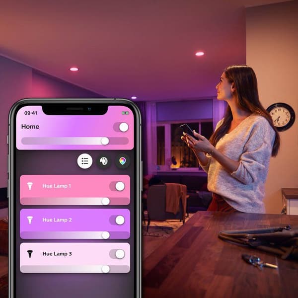 Inbyggd LED-spot - PHILIPS HUE - Centura - 3-pack - vit - GU10 Vit