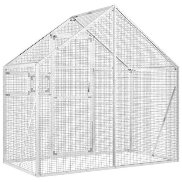 Voljär - Ej specificerat - 179x100x185 cm - Aluminium - Utomhus - För papegojor Silver