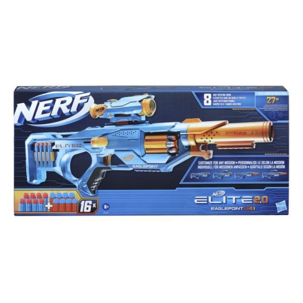 Nerf Elite 2.0 - NERF - Eaglepoint RD-8 - 8-dart pipa - Avtagbart sikte och pipa